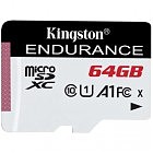 Карта памяти Kingston 64GB microSDXC class 10 UHS-I U1 A1 High Endurance (SDCE/64GB)