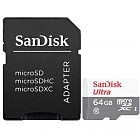 Карта памяти SanDisk 64GB microSD class 10 Ultra Light (SDSQUNR-064G-GN3MA)