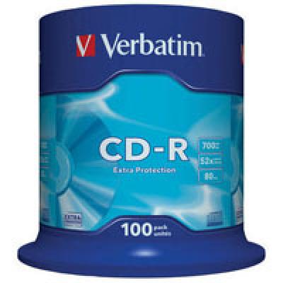 Диск CD Verbatim CD-R 700Mb 52x Cake box 100шт Extra (43411) (KM02015)