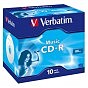 Диск CD Verbatim CD-R 700Mb 16x Jewel Case 10 Pack Music (43365) (U0154647)