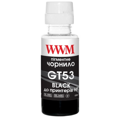 Чернила WWM HP GT53 100г Black Pigment, для Ink Tank 115/315/319 (H53BP) (U0491829)