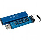 USB флеш накопитель Kingston 64GB IronKey Keypad 200 AES-256 Encrypted Blue USB 3.2 (IKKP200/64GB)