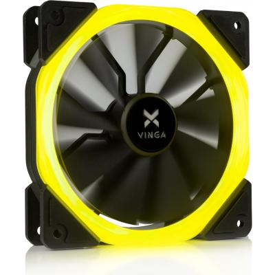 Кулер до корпусу Vinga LED fan-01 yellow (U0300258)