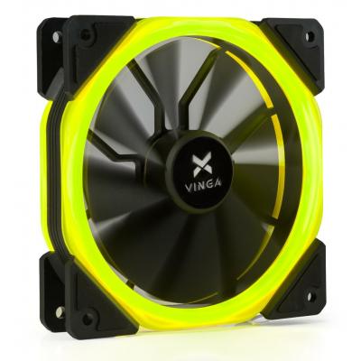 Кулер для корпуса Vinga LED fan-02 yellow (U0300264)