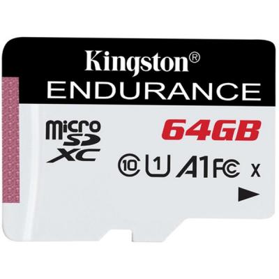 Карта памяти Kingston 64GB microSDXC class 10 UHS-I U1 A1 High Endurance (SDCE/64GB) (U0355597)