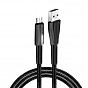 Дата кабель ColorWay USB 2.0 AM to Micro 5P 1.0m zinc alloy + led black (CW-CBUM035-BK) (U0485448)
