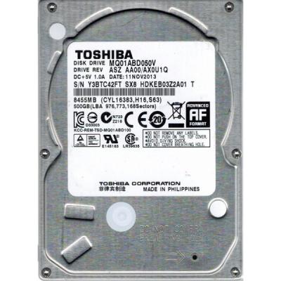 Жесткий диск для ноутбука 2.5» 500GB Toshiba (# MQ01ABD050V #) (U0429069)