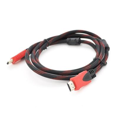 Кабель мультимедійний HDMI to HDMI 1.8m v1.4, OD-7.4mm Black/RED Merlion (YT-HDMI(M)/(M)NY/RD-1.8m) (U0465616)