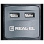 Мережевий подовжувач REAL-EL RS-3 USB CHARGE 1.8m, black (EL122500001) (U0171165)