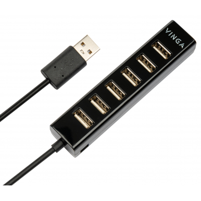 Концентратор Vinga USB2.0 to 7*USB2.0 HUB (VHA2A7) (U0546635)
