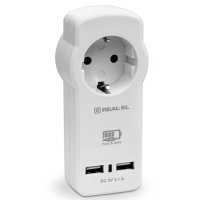 Зарядное устройство REAL-EL 2*USB 15W (CS-30) (U0218699)