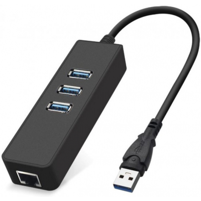 Переходник Dynamode USB 3.0 Type-A — RJ45 Gigabit Lan, 3*USB 3.0 (USB3.0-Type-A-RJ45-HUB3) (U0641829)