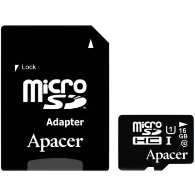 Карта памяти Apacer 16GB microSDHC UHS-I Class10 w/ 1 Adapter RP (AP16GMCSH10U1-R) (U0113447)