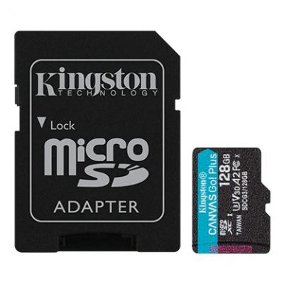Карта памяти Kingston 128GB microSDXC class 10 UHS-I U3 A2 Canvas Go Plus (SDCG3/128GB) (U0429252)