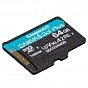 Карта памяти Kingston 64GB microSD class 10 UHS-I U3 A2 Canvas Go Plus (SDCG3/64GBSP) (U0438911)