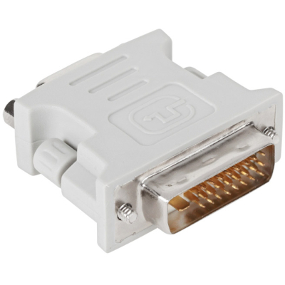Переходник DVI-D M to VGA F, white PowerPlant (CA910298) (U0657470)