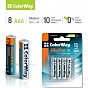 Батарейка ColorWay AAA LR03 Alkaline Power (щелочные) * 8 blister (CW-BALR03-8BL) (U0725736)