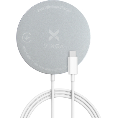 Зарядний пристрій Vinga Magnetic Wireless Charger 10W (VCHAMS) (U0652735)