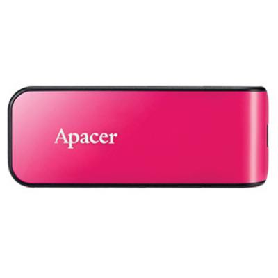 USB флеш накопичувач Apacer 16GB AH334 pink USB 2.0 (AP16GAH334P-1) (U0113437)
