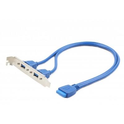 Кабель для передачи данных USB 3.0 розетка на кронштейні 10P 45 см Cablexpert (CC-USB3-RECEPTACLE) (U0420984)