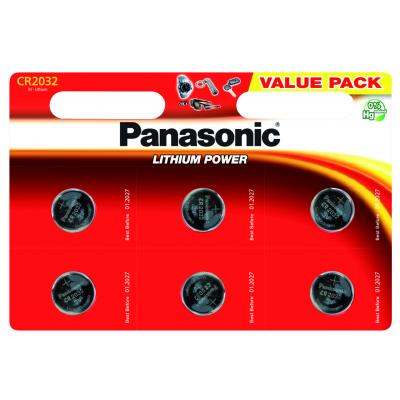 Батарейка Panasonic CR 2032 Lithium * 6 (CR-2032EL/6B) (U0157369)