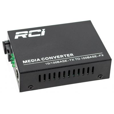 Медиаконвертер RCI 100M, 20km, SC, RJ45, Tx 1550nm, standart size metal case (RCI902W-FE-20-R) (U0371271)