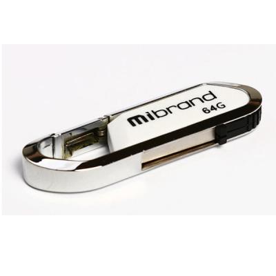 USB флеш накопичувач Mibrand 64GB Aligator White USB 2.0 (MI2.0/AL64U7W) (U0534512)