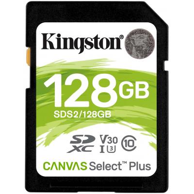 Карта памяти Kingston 128GB SDXC class 10 UHS-I U3 Canvas Select Plus (SDS2/128GB) (U0396240)