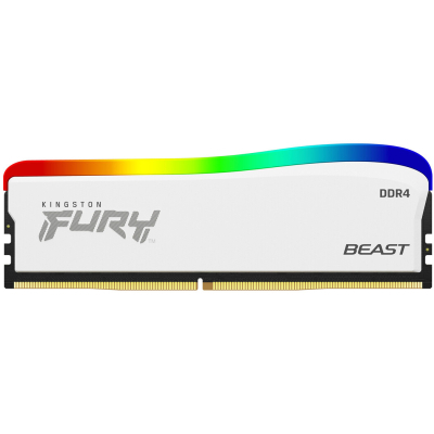 Модуль пам'яті для комп'ютера DDR4 16GB 3600 MHz Beast White RGB SE Kingston Fury (ex.HyperX) (KF436C18BWA/16) (U0746473)