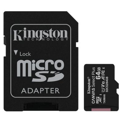 Карта памяти Kingston 64GB micSDXC class 10 A1 Canvas Select Plus (SDCS2/64GB) (U0394733)