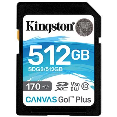 Карта памяти Kingston 512GB SDXC class 10 UHS-I U3 Canvas Go Plus (SDG3/512GB) (U0438912)