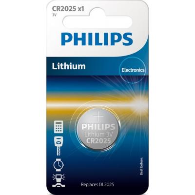 Батарейка Philips CR2025 Lithium * 1 (CR2025/01B) (U0380362)