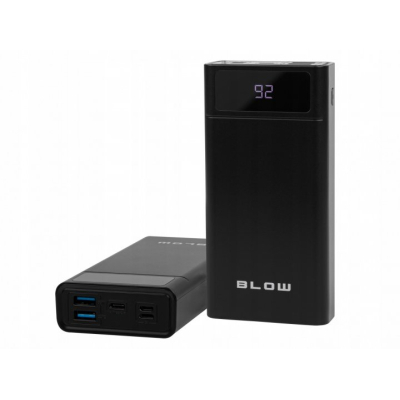 Батарея универсальная Blow 40000mAh, PD/20W, QC/3.0, inp:Micro-USB/USB-C, out:USB-A*2/USB-C, black (PB40AB) (U0752394)