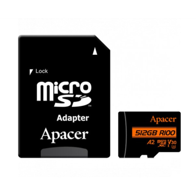 Карта пам'яті Apacer 512GB microSD class 10 UHS-I U3 (AP512GMCSX10U8-R) (U0746491)
