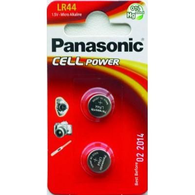 Батарейка Panasonic LR44 * 2 Alkaline (LR-44EL/2B) (U0200340)