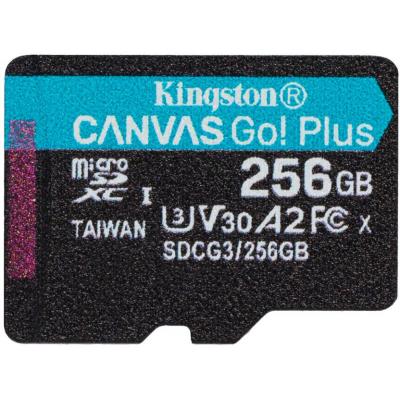 Карта памяти Kingston 256GB microSDXC class 10 A2 U3 V30 Canvas Go Plus (SDCG3/256GBSP) (U0442974)