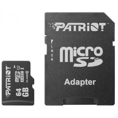 Карта памяти Patriot 64GB microSD class10 UHS-1 (PSF64GMCSDXC10) (U0142544)