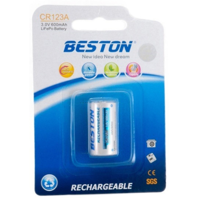 Аккумулятор Beston CR123A (16340) 600mAh Lithium (AAB1844) (U0408503)