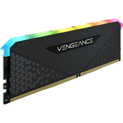 Модуль памяти для компьютера DDR4 16GB 3600 MHz Vengeance RGB RS Black Corsair (CMG16GX4M1D3600C18) (U0746459)