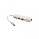 Концентратор USB 3.1 Type-C to 3 port USB 2.0 + Ethernet PowerPlant (CA910397)