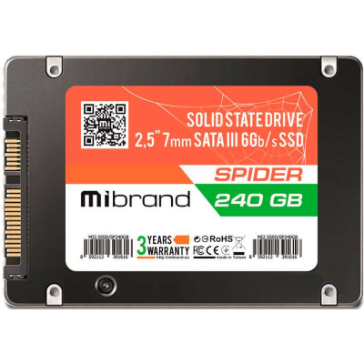 Накопичувач SSD 2.5» 240GB Mibrand (MI2.5SSD/SP240GB) (U0623043)
