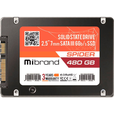 Накопитель SSD 2.5» 480GB Mibrand (MI2.5SSD/SP480GBST) (U0796678)