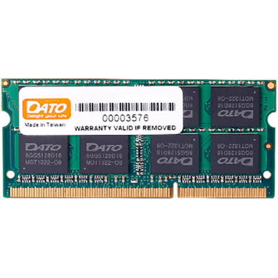 Модуль памяти для ноутбука SoDIMM DDR3 4GB 1600 MHz Dato (DT4G3DSDLD16) (U0604505)