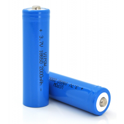 Акумулятор 18650 Li-Ion ICR18650 TipTop, 2000mAh, 3.7V, Blue Vipow (ICR18650-2000mAhTT) (U0609996)