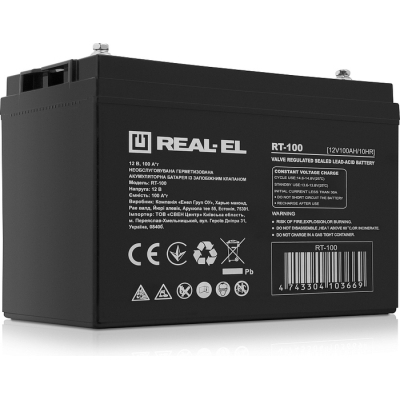 Батарея к ИБП REAL-EL RT-100, 12V-100Ah (RT-100) (U0806465)