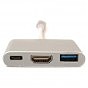Перехідник USB C-Type — HDMI/USB PowerPlant (KD00AS1306) (U0224414)