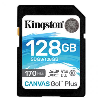 Карта памяти Kingston 128GB SDXC class 10 UHS-I U3 Canvas Go Plus (SDG3/128GB) (U0429256)