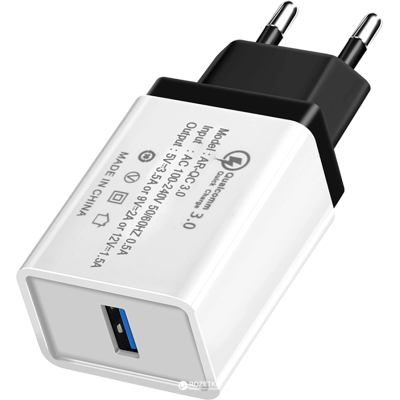 Зарядний пристрій XoKo QC-100 1 USB Qualcom 3.0 3.5A Black (QC-100-BK) (U0789450)