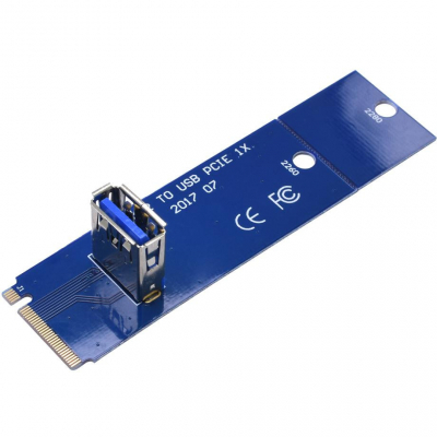 Райзер Dynamode NGFF M.2 Male to USB 3.0 Female для PCI-E 1X (RX-riser-M.2-USB3.0-PCI-E) (U0646114)
