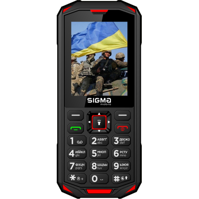 Мобільний телефон Sigma X-treme PA68 Black Red (4827798466520) (U0838957)
